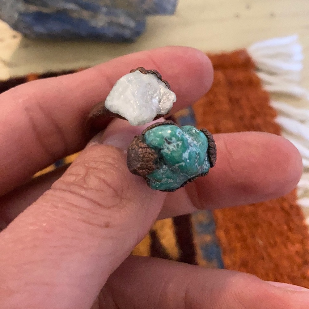 Raw, Hand-Crafted Crystal Ring - image 2